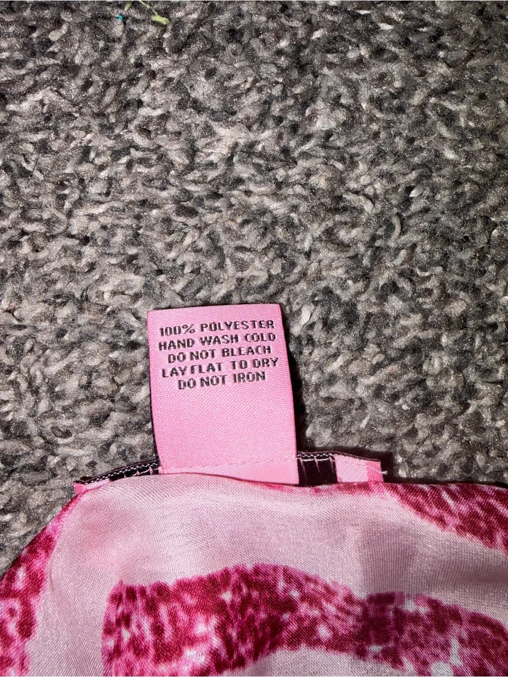 Juicy Couture Pink Glitter Logo Scarf with Gold Crown